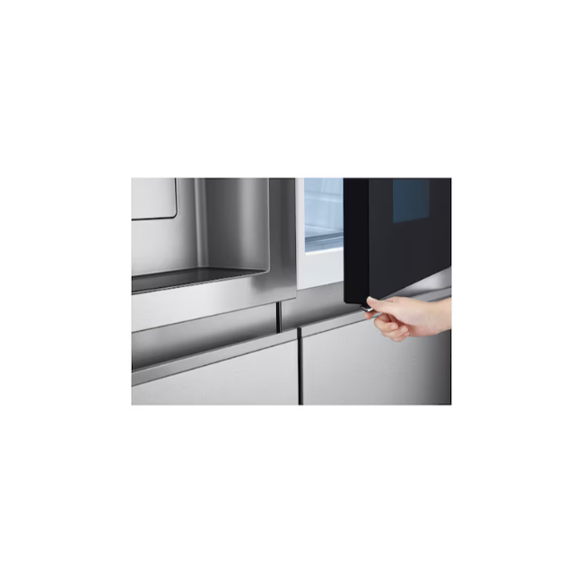 LG 628L InstaView™ Side-By-Side Fridge Freezer - Brushed Steel | GSXE91BSAD - Image 9