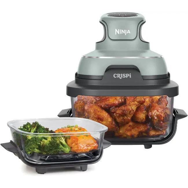 Ninja CRISPi 4-in-1 Portable Glass Air Fryer | Sage | FN101UKSG - Image 2