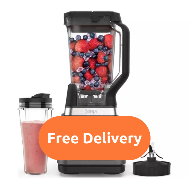 Ninja 2-in-1 Blender with Auto-iQ | Black & Silver | BN750UK 