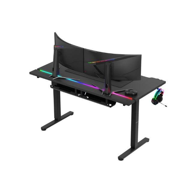 Huzaro Hero 8.7 RGB LED Electric Gaming Desk - Black | HERO8.7-RGB - Image 3
