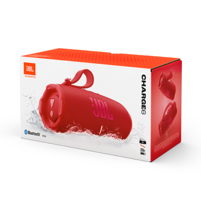 JBL Charge 6 Portable Bluetooth Speaker - Red | CHARGE6RED - Image 11