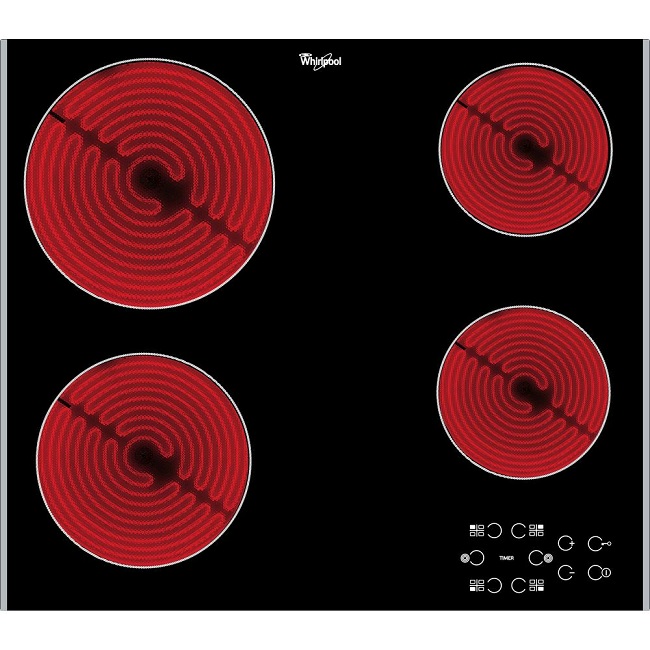 Whirlpool 60cm Ceramic Hob - Black Glass | AKT8090LX Whirlpool 60cm Ceramic Hob - Black Glass | AKT8090LX