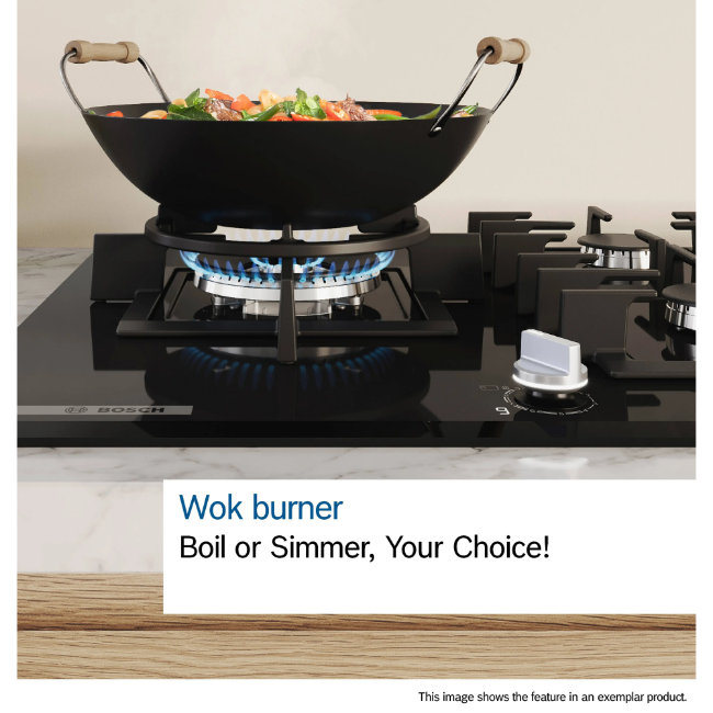 Bosch Series 6 Gas Hob 5 Burner - Black | PPM9A6I40 - Image 2