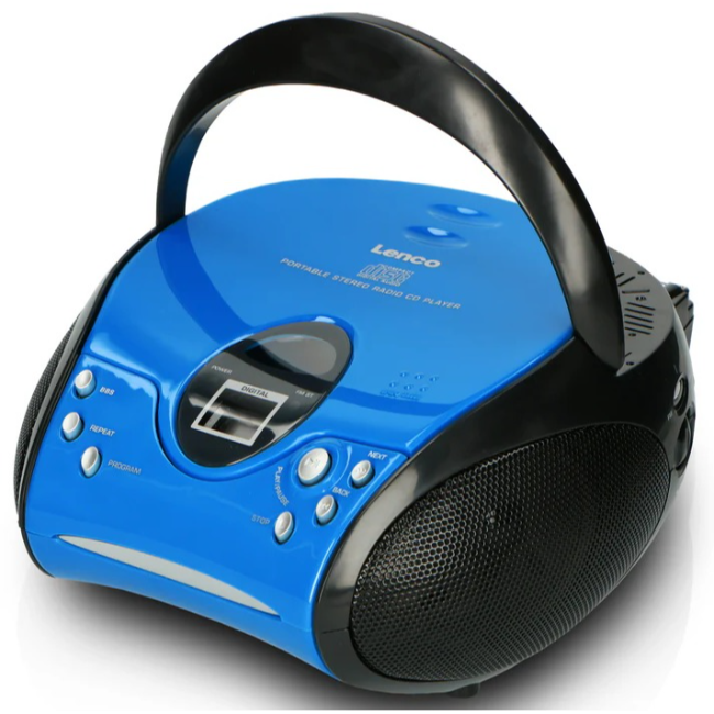 Lenco SCD-24 FM Radio With CD Player | Blue & Black | SCD-24-BLUE - Image 4