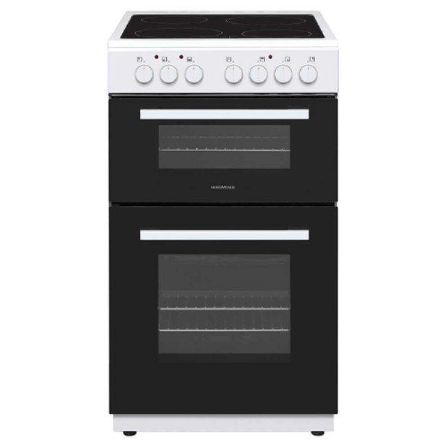 Nordmende Twin Cavity Electric Fan Cooker with Ceramic Top - White | CTEC53WH