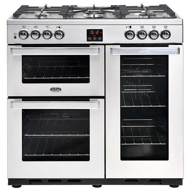 Belling Cookcentre 90cm Dual Fuel Range Cooker 90DFT - Stainless Steel Belling Cookcentre 90cm Dual Fuel Range Cooker 90DFT - Stainless Steel