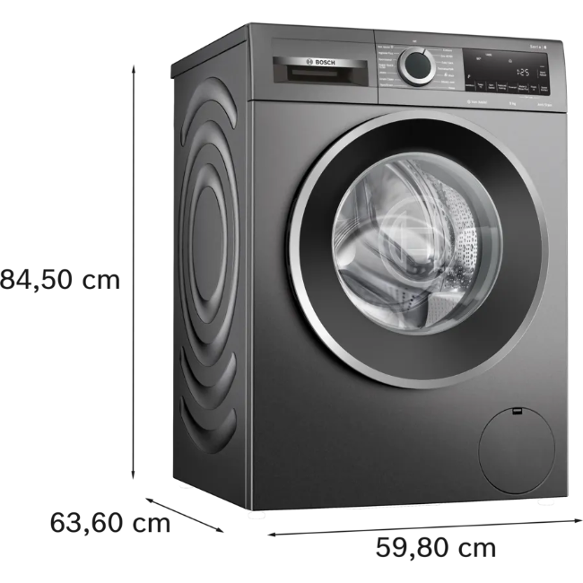 Bosch Series 6 Washing machine 9kg - Graphite | WGG244ZCGB - Image 7 Bosch Series 6 Washing machine 9kg - Graphite | WGG244ZCGB - Image 7