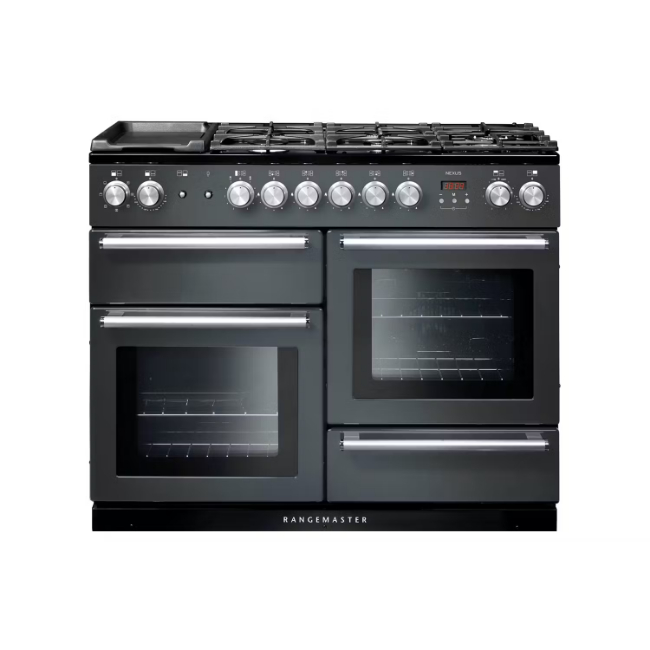 Rangemaster Nexus 110cm Dual Fuel Range Cooker - Slate & Chrome | NEX110DFFSL/C Rangemaster Nexus 110cm Dual Fuel Range Cooker - Slate & Chrome | NEX110DFFSL/C