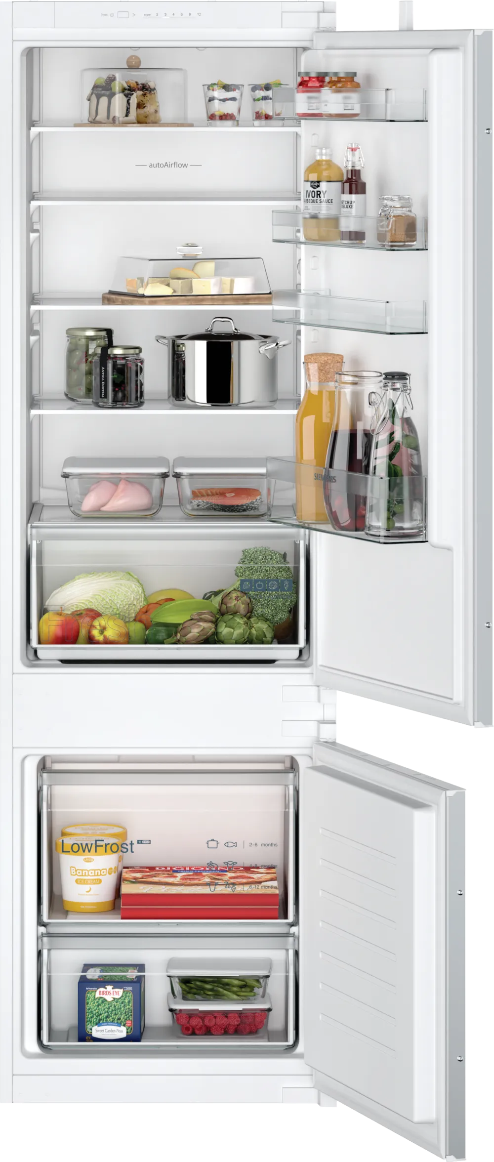 Siemens IQ100 Built-In Fridge-Freezer - White | KI87VNSEOG Siemens IQ100 Built-In Fridge-Freezer - White | KI87VNSEOG