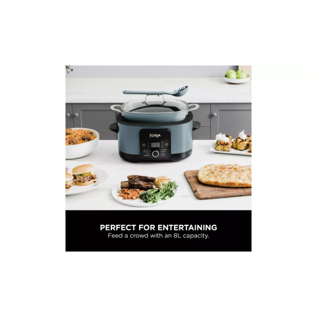 Ninja Foodi 8-In-1 Slow Cooker - Sea Salt Grey | MC1001UK - Image 5 Ninja Foodi 8-In-1 Slow Cooker - Sea Salt Grey | MC1001UK - Image 5