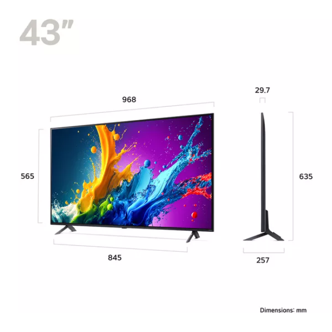 LG 43" QNED AI 4K Smart TV | Black | 43QNED80T6A.AEK - Image 7 LG 43" QNED AI 4K Smart TV | Black | 43QNED80T6A.AEK - Image 7