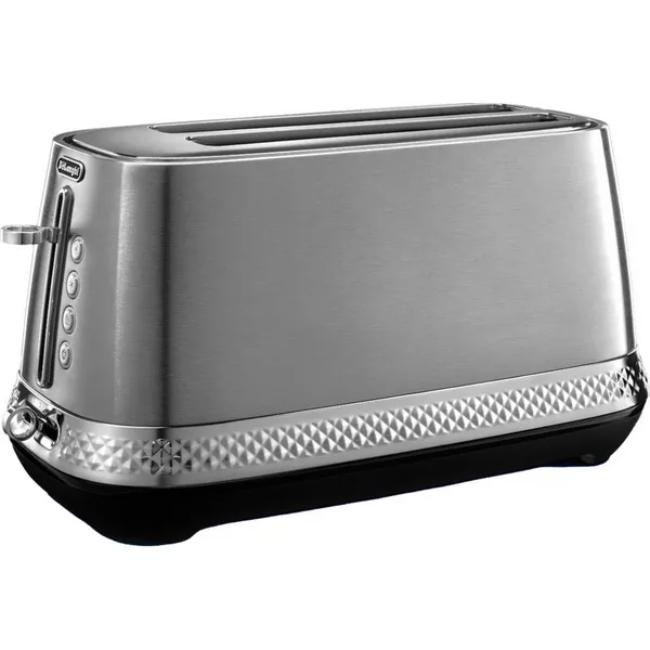 DeLonghi Diadema 2 Slice Toaster | Long Slots | Stainless Steel | CTV3003.M - Image 3
