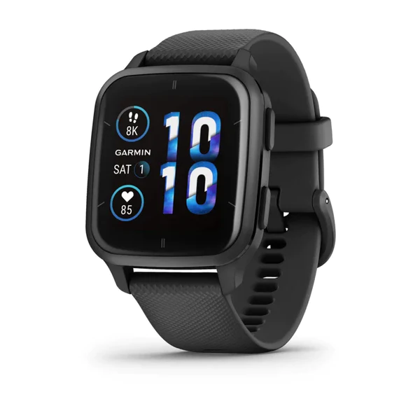Garmin Venu Sq 2 Music Edition Slate Aluminium Bezel with Black Band | 010-02700-10 - Image 1 Garmin Venu Sq 2 Music Edition Slate Aluminium Bezel with Black Band | 010-02700-10 - Image 1