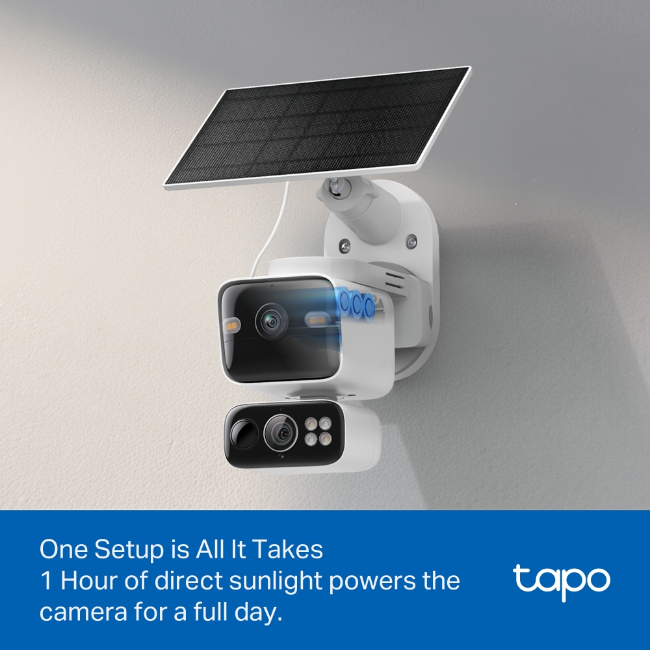 TP-Link Solar-Powered Dual-Lens Pan/Tilt Security Camera Kit | TC93DKIT - Image 6