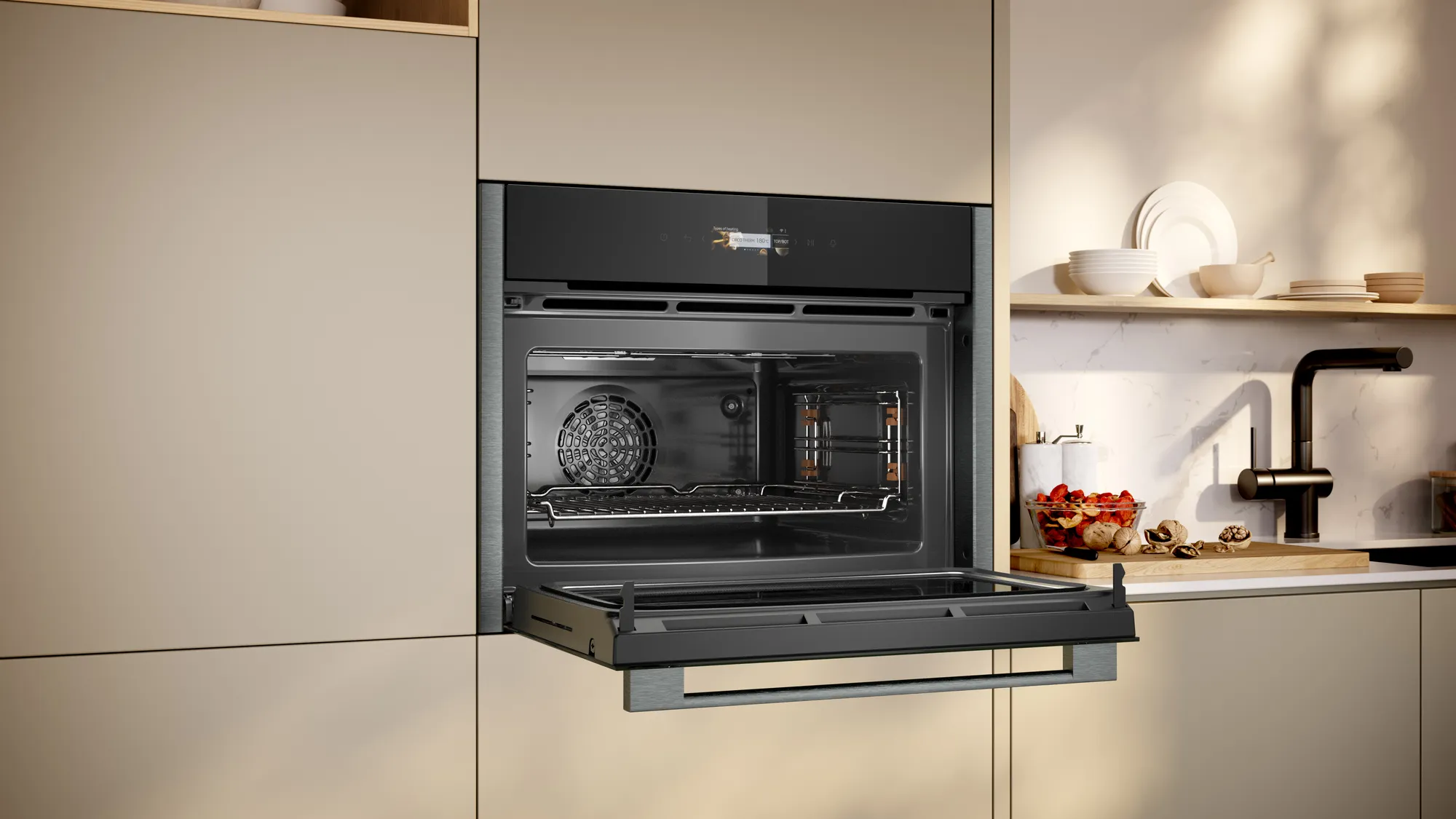 Neff Built-In Combi Oven with Microwave - Graphite | C24MR21G0B - Image 5