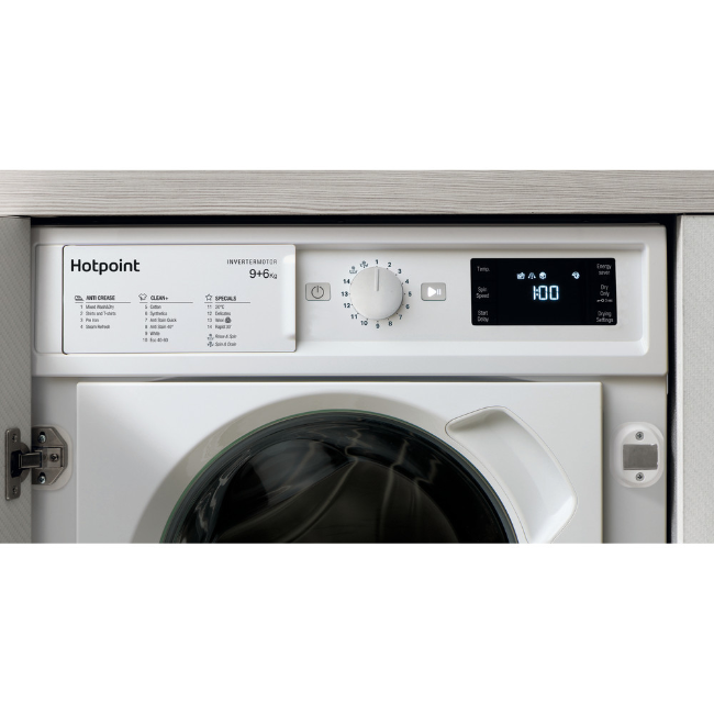 Hotpoint Built-in Anti-stain Washer Dryer - White | BIWDHG961485UK - Image 5