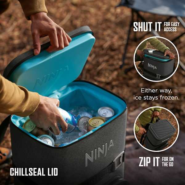 Ninja FrostVault Go 17l 24-Can Backpack Soft Cooler | Charcoal Grey | FF124EUUKCG - Image 4