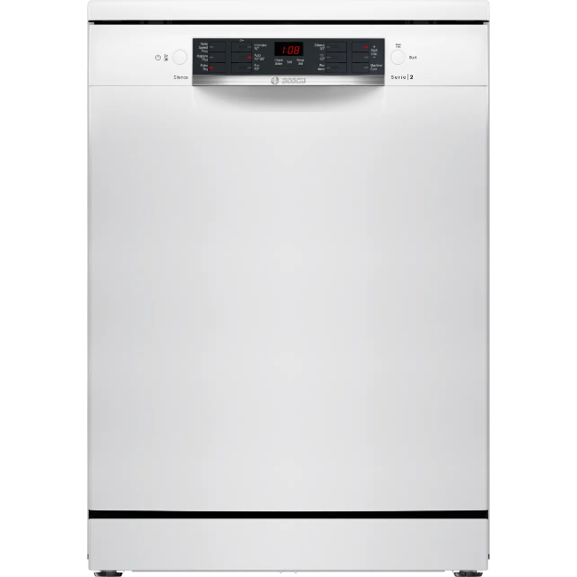 Bosch Series 2 Free-Standing Dishwasher - White | SMS26AW08G - Image 1 Bosch Series 2 Free-Standing Dishwasher - White | SMS26AW08G - Image 1