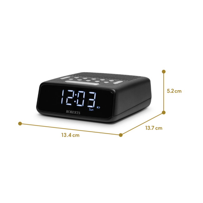 Roberts Clock Radio | Black | ORTUSFMBK - Image 5