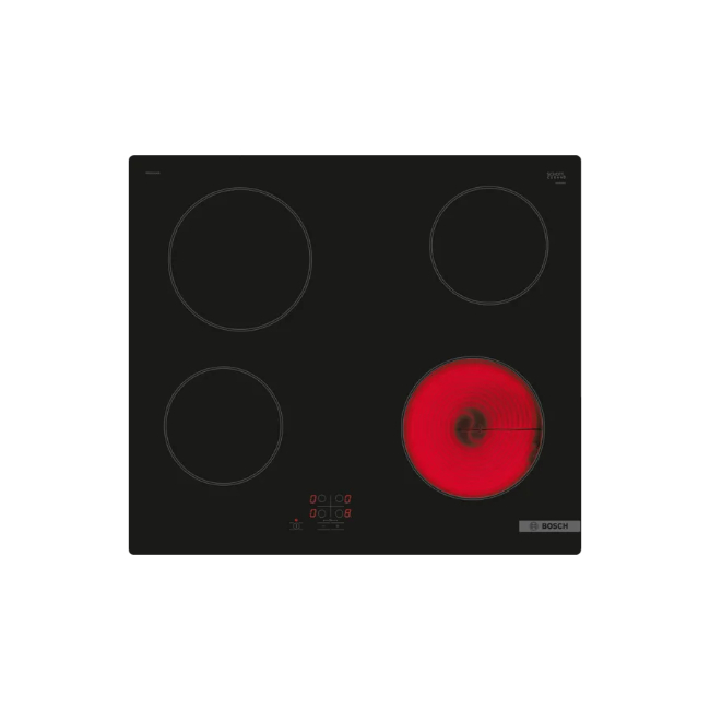 Bosch Serie 2 60cm Ceramic Hob 4 Ring | PKE61RAA8B Bosch Serie 2 60cm Ceramic Hob 4 Ring | PKE61RAA8B