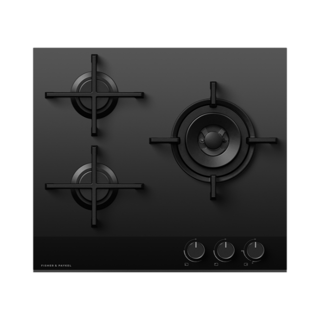 Fisher & Paykel 60cm 3 Burner LPG Gas Hob | CG603DLPGB4 Fisher & Paykel 60cm 3 Burner LPG Gas Hob | CG603DLPGB4