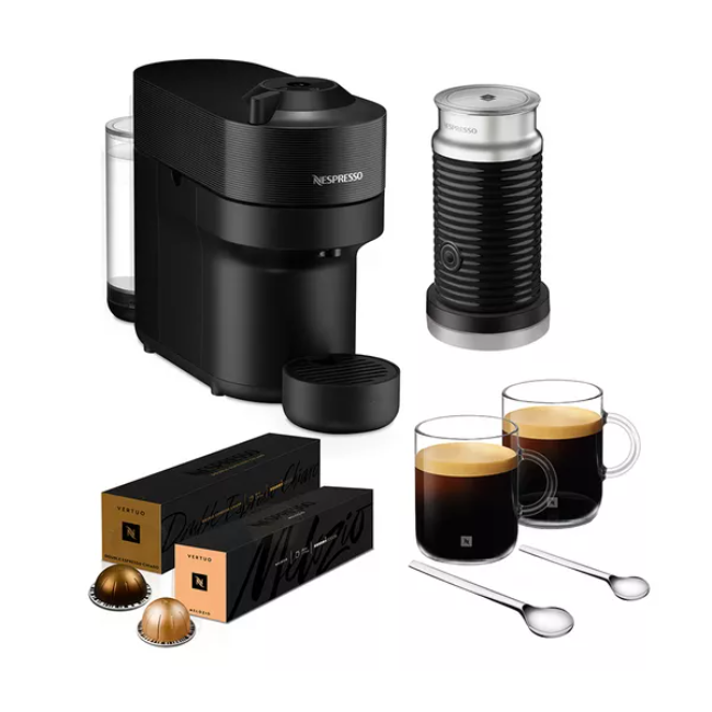 Nespresso Vertuo Pop Coffee Machine Bundle | Black | ENV90.B-PLUSCAPS Nespresso Vertuo Pop Coffee Machine Bundle | Black | ENV90.B-PLUSCAPS