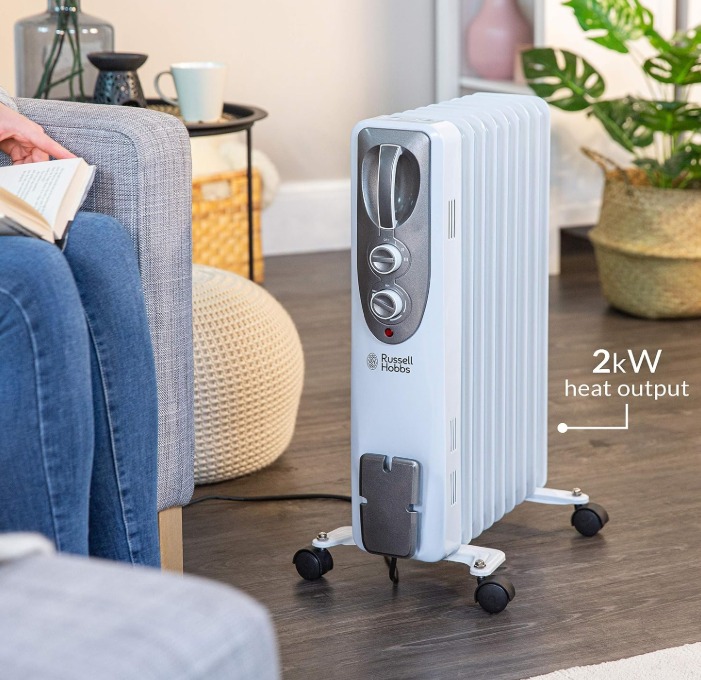 Russell Hobbs Oil Radiator 2kw | White | RHOFR5002 - Image 3