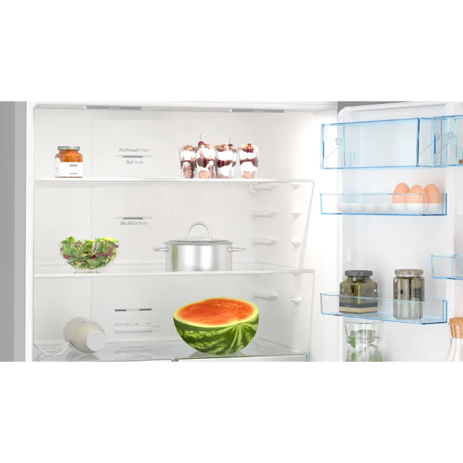 Bosch Series 4 Free-Standing Fridge-Freezer - Brushed Steel | KGN86VIEAG - Image 4