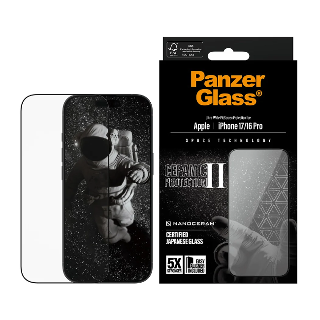 PanzerGlass Ceramic Screen Protector iPhone 17 | iPhone 16 Pro | PG98539 PanzerGlass Ceramic Screen Protector iPhone 17 | iPhone 16 Pro | PG98539