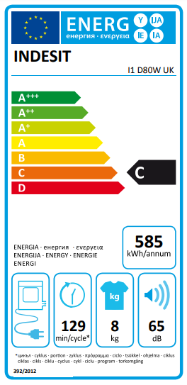Indesit 8kg Vented Dryer in White | I1 D80W UK - Image 2