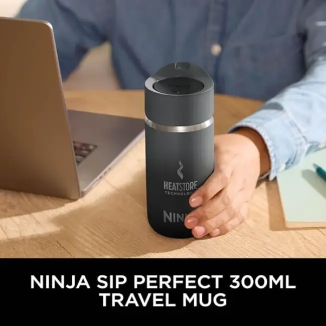 Ninja Sip Perfect Travel Mug | 300ml | Black | DW1203EUUKBK - Image 2 Ninja Sip Perfect Travel Mug | 300ml | Black | DW1203EUUKBK - Image 2