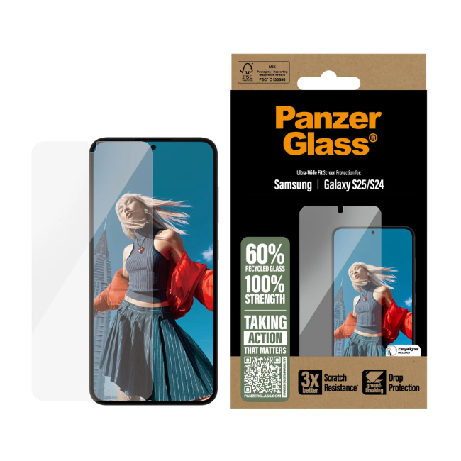 PanzerGlass Screen Protector Samsung Galaxy S25 | S24 | PGRNUWFG38388