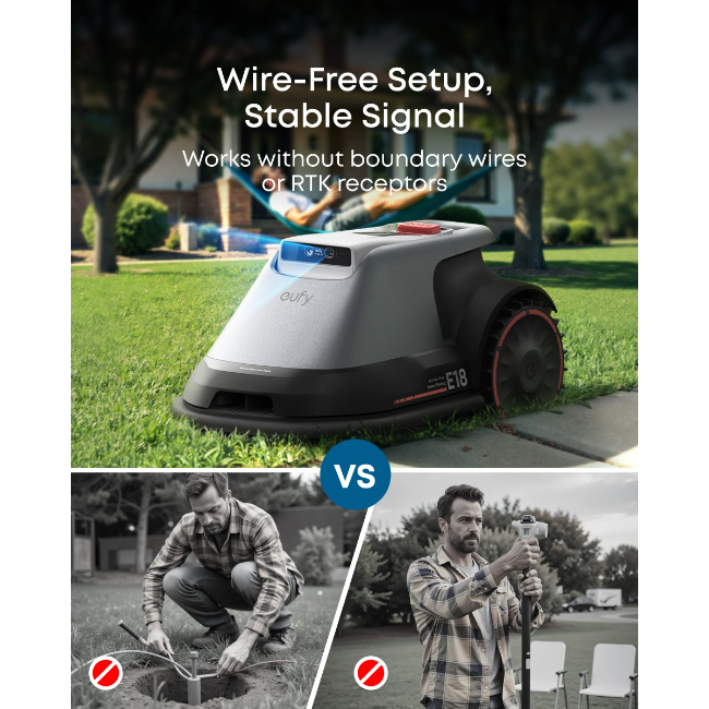 Eufy E18 Robot Lawn Mower - Grey and Black | T28012A1 - Image 7