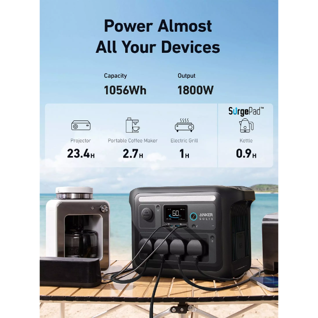 C1000x Portable Power Station 1056wh - Grey | A1761211 - Image 5
