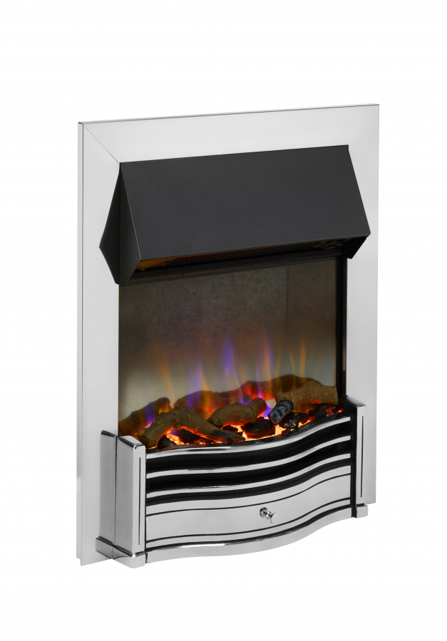 Dimplex Optiflame Dumfries Chrome 3D Inset Fire 2Kw Dimplex Optiflame Dumfries Chrome 3D Inset Fire 2Kw