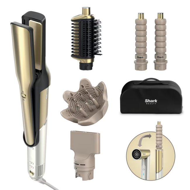 Shark Glam Ceramic Waves & Curls Multi-Styler | Gold | HD6052SUK - Image 2