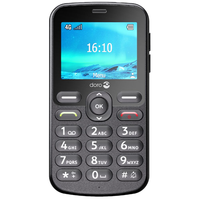 Doro 1880 Mobile Phone | 4G | Black | 1880-BLACK - Image 2