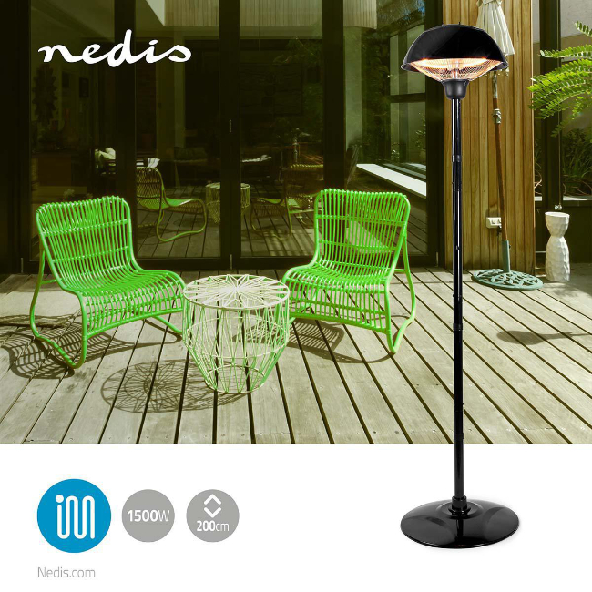 Nedis Patio Heater 1500W Black | HTPA16EBK - Image 4