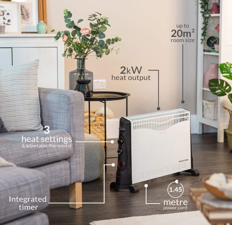Russell Hobbs 2KW Convector Heater With Timer | RHCVH4002 - Image 2