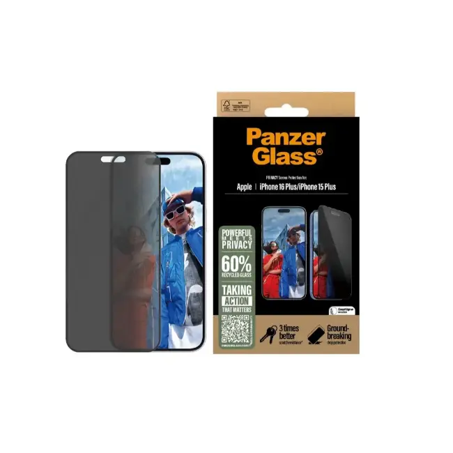 Panzer Privacy Screen Protector iPhone 16 Plus | 15 Plus | P2863