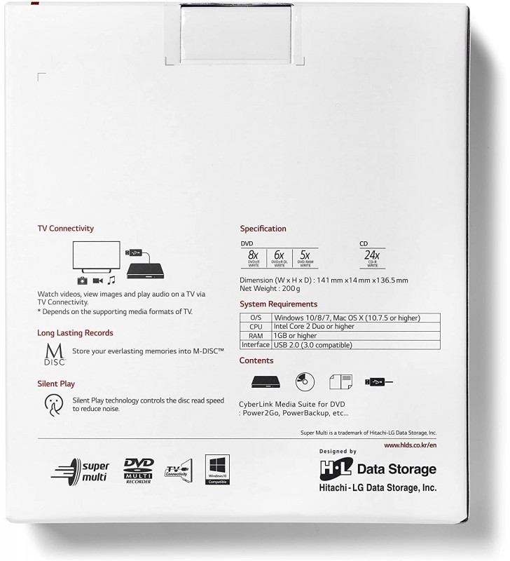 LG External DVD Optical Drive - Silver | 672459  - Image 4