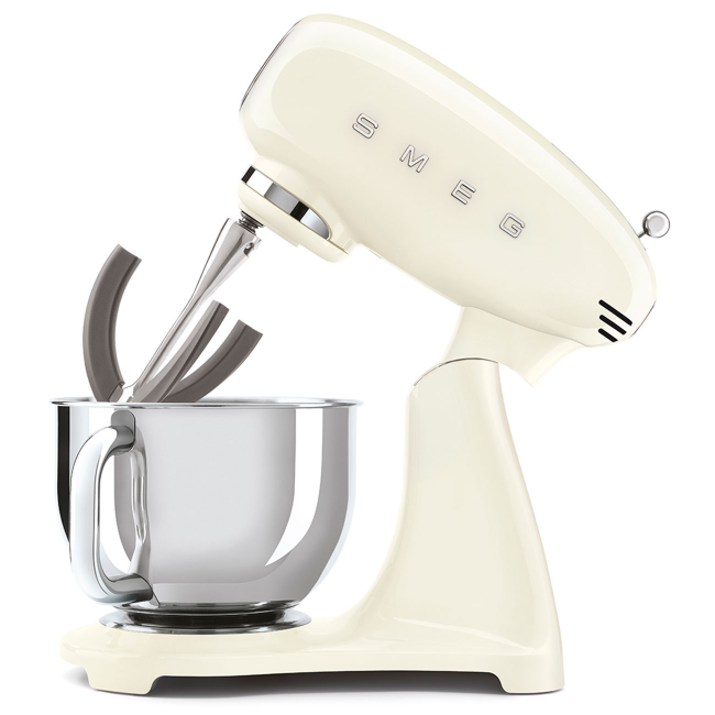 Smeg Retro 50's Style Stand Mixer - Cream | SMF03CRUK - Image 4 Smeg Retro 50's Style Stand Mixer - Cream | SMF03CRUK - Image 4