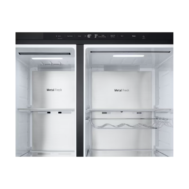 LG 628L Side-By-Side Fridge Freezer with Water & Ice Dispenser - Matte Black | GSLE81EPBD - Image 6