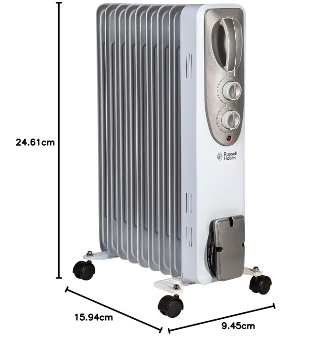 Russell Hobbs Oil Radiator 2kw | White | RHOFR5002 - Image 6