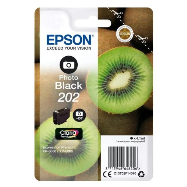 Epson 202 Kiwi Claria Premium Black Ink | C13T02F14010 - Image 1
