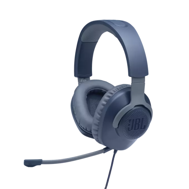 JBL Quantum100 Gaming Wired Headset - Blue | QUANTUM100BLU JBL Quantum100 Gaming Wired Headset - Blue | QUANTUM100BLU