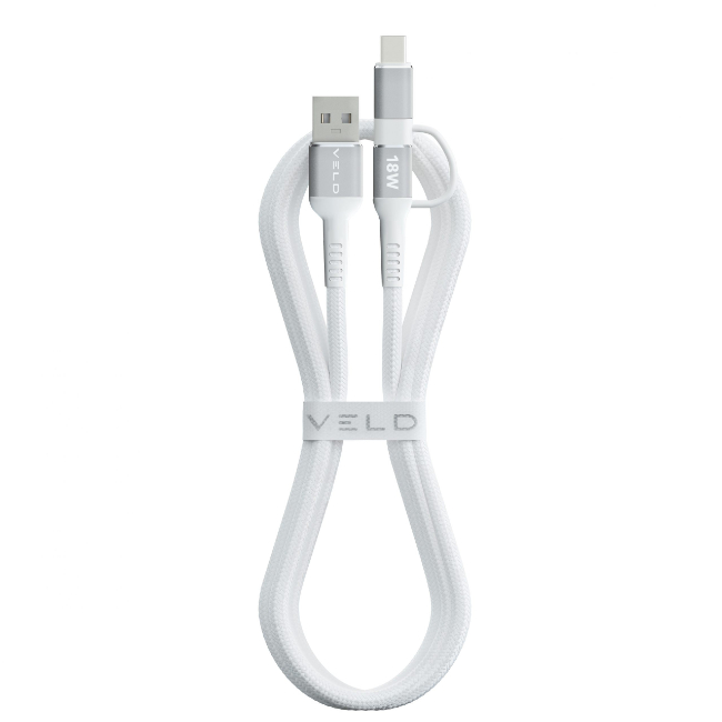 VELD Super Fast Charging Cable 18W USB-C to Micro USB | VUCM1 VELD Super Fast Charging Cable 18W USB-C to Micro USB | VUCM1