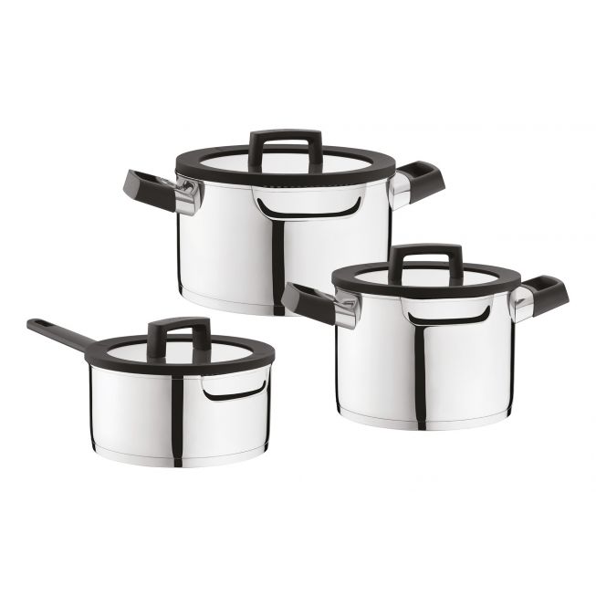 Berghoff 6-pc Cookware Set Including Lids - Uqonic Downdraft | 1111051 Berghoff 6-pc Cookware Set Including Lids - Uqonic Downdraft | 1111051
