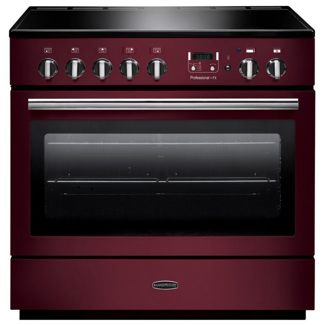 Rangemaster Professional+ FX 90cm Dual Fuel Range Cooker - Cranberry | PROP90FXEICY-C