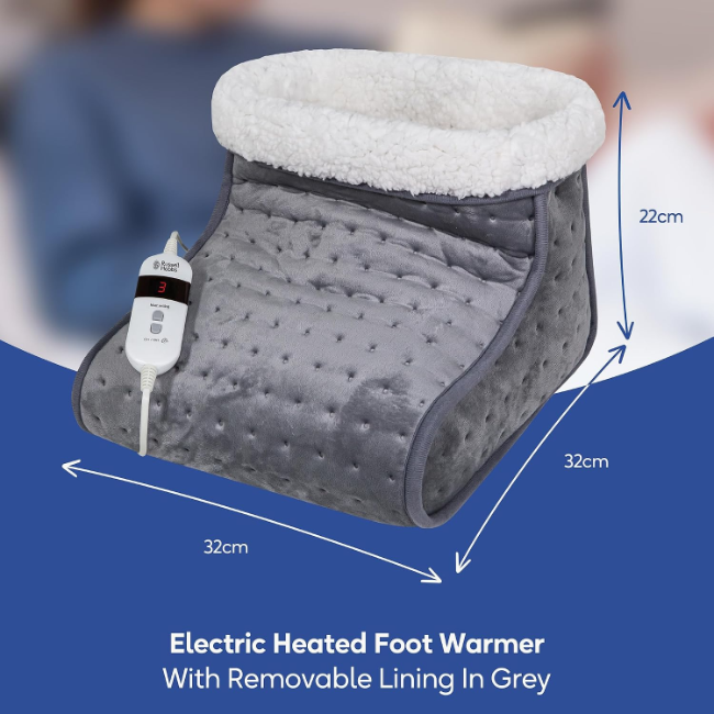 Russell Hobbs Electric Foot Warmer Boot | Grey | RHHSL1001 - Image 8